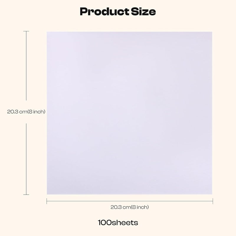 Caydo 100 Sheets 8"x8" Embroidery Stablizer, Tear Away Stablizer Precut Embroidery Stablizer for Machine Embroidery, Fits 4"x4" and 6"x6" Embroidery Hoops - Image 2
